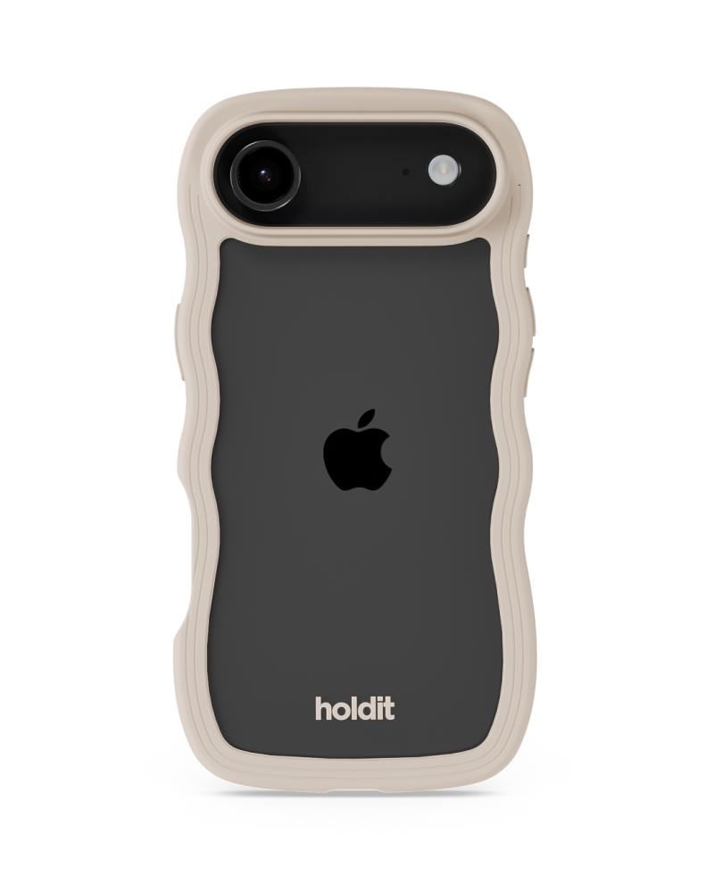 holdit holdit iPhone 17 Air Mobilskal Wavy Light Beige/Transparent - Teknikhallen.se