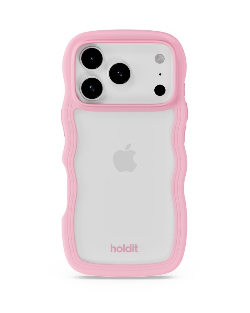 holdit holdit iPhone 17 Pro Mobilskal Wavy Pink/Transparent - Teknikhallen.se