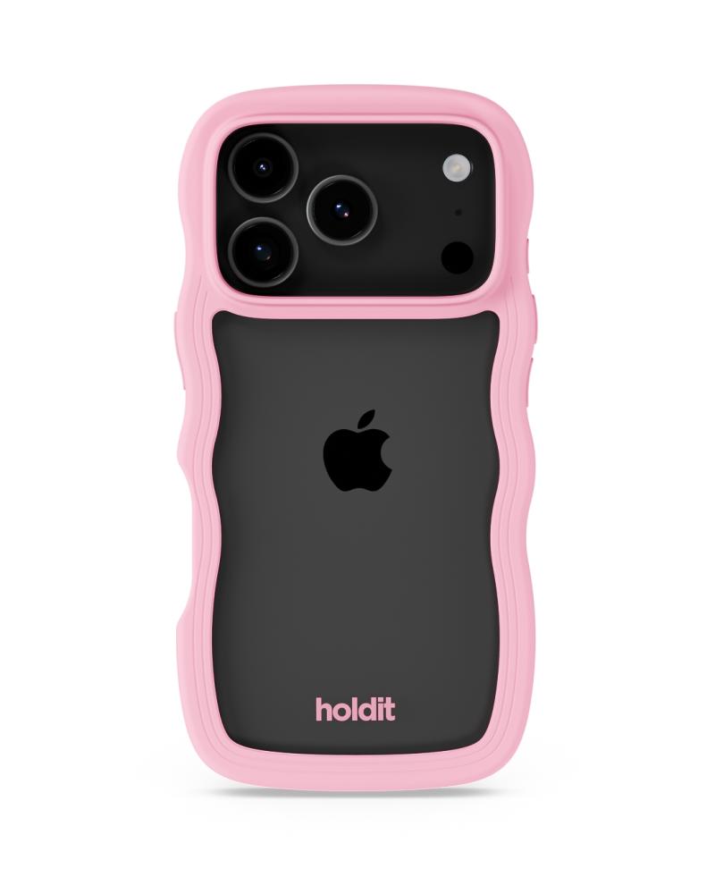 holdit holdit iPhone 17 Pro Mobilskal Wavy Pink/Transparent - Teknikhallen.se