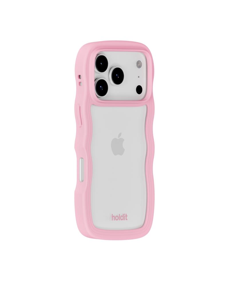 holdit holdit iPhone 17 Pro Max Mobilskal Wavy Pink/Transparent - Teknikhallen.se