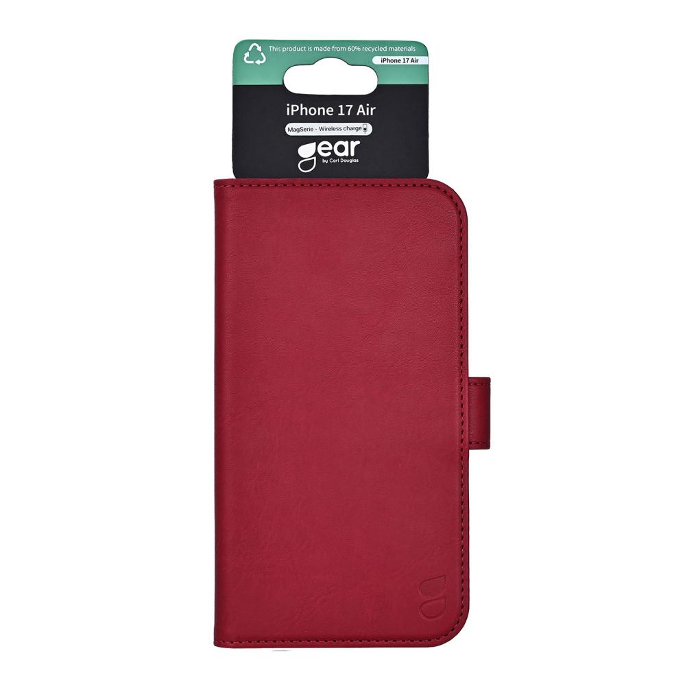 Gear Gear iPhone Air Fodral MagSafe Läder Deep Red - Teknikhallen.se
