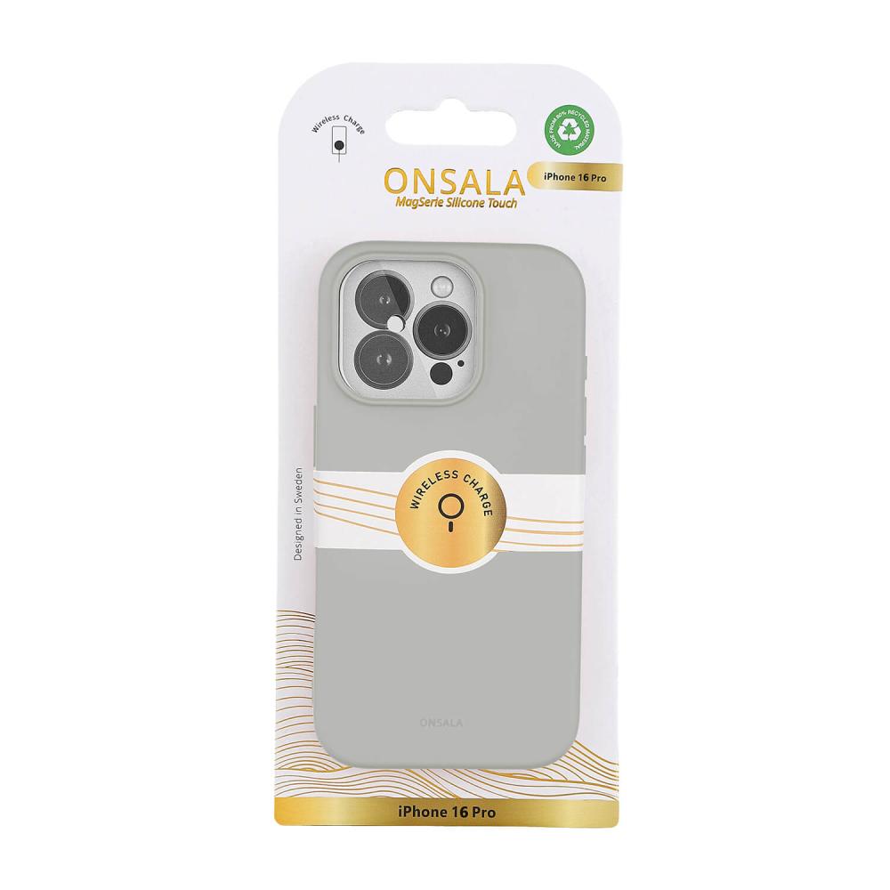 Onsala Onsala iPhone 16 Pro Mobilskal Med Silikonkänsla Concrete - Teknikhallen.se