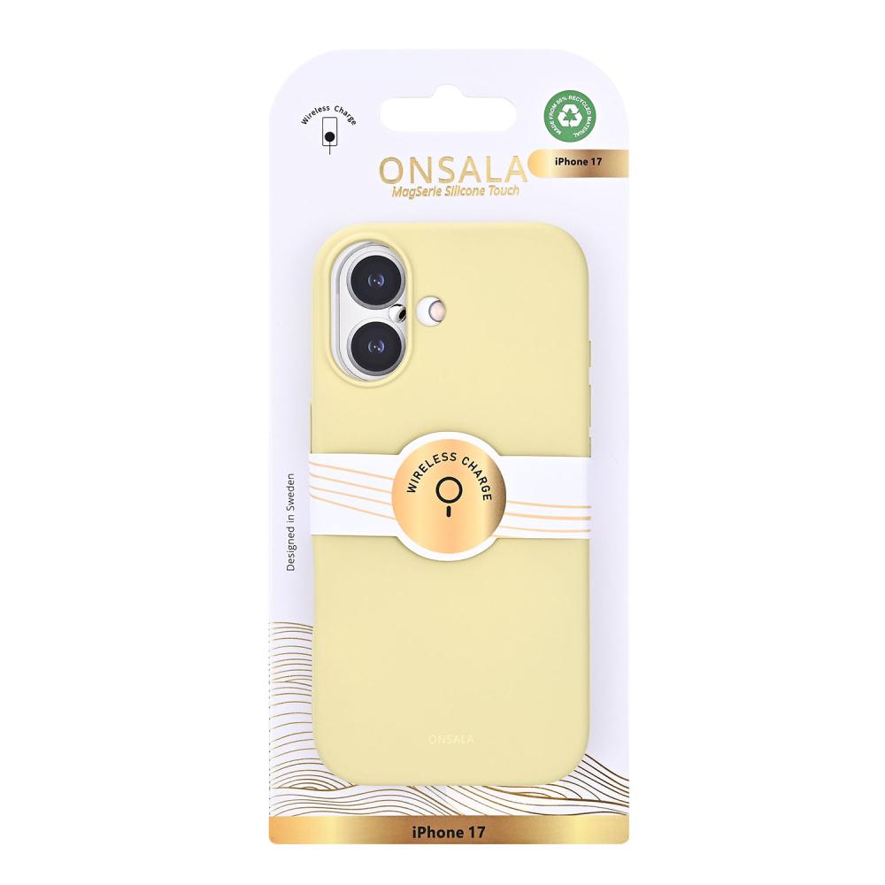 Onsala Onsala iPhone 17 Mobilskal Med Silikonkänsla Lemon - Teknikhallen.se