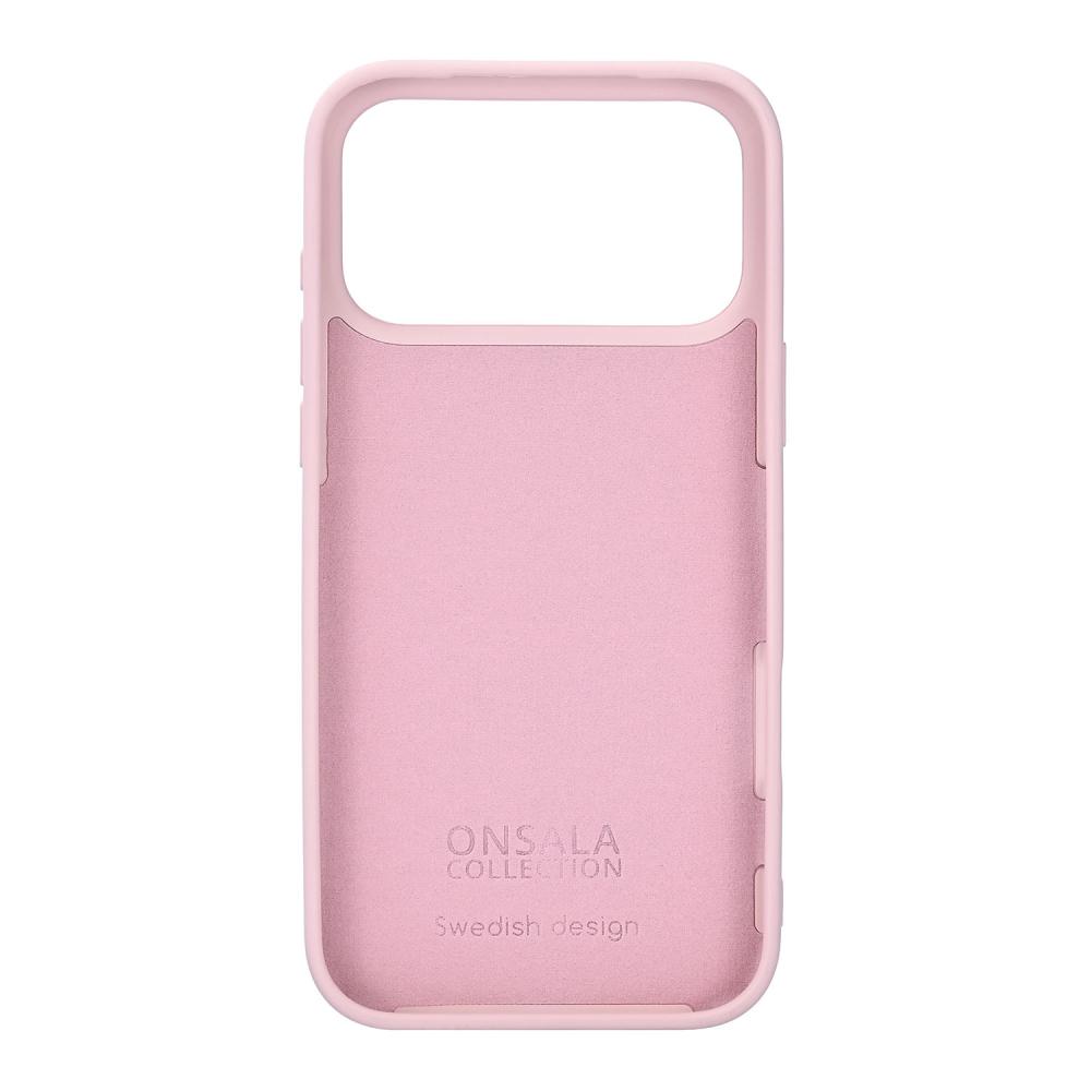 Onsala Onsala iPhone 17 Pro Max Mobilskal Med Silikonkänsla Chalk Pink - Teknikhallen.se