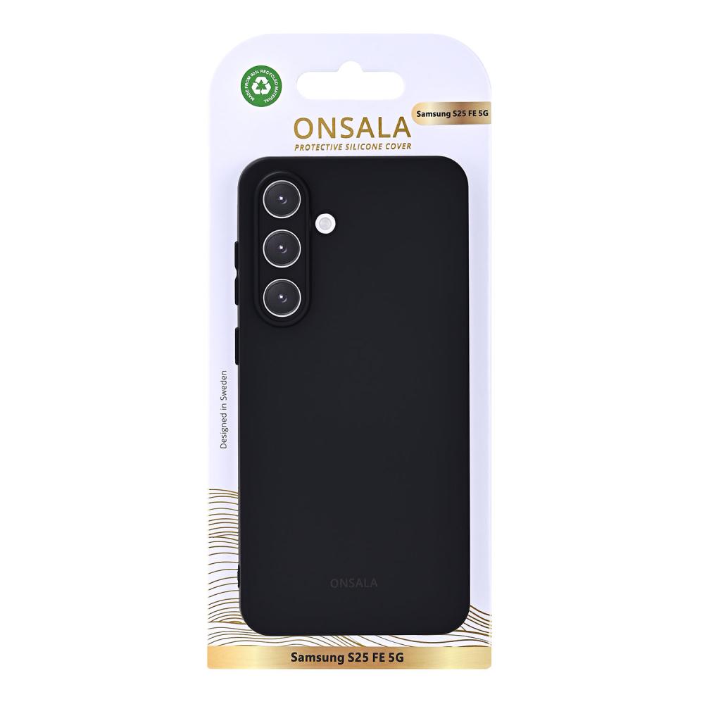 Onsala Onsala Samsung Galaxy S25 FE 5G Mobilskal Med Silikonkänsla Svart - Teknikhallen.se