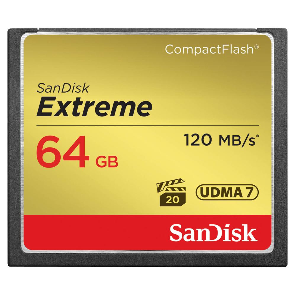 SanDisk SanDisk CF Extreme 64GB 120MB/s Minneskort - Teknikhallen.se