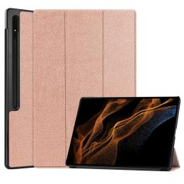  Galaxy Tab S10 Ultra/S9 Ultra/S8 Ultra Fodral Tri-Fold Roséguld - Teknikhallen.se