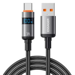 ESSAGER ESSAGER 1 m 100W 7A USB-C Laddningskabel Svart - Teknikhallen.se