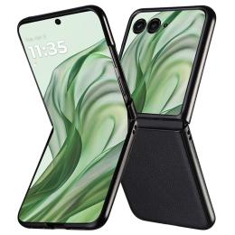  Motorola Razr 50 Ultra 5G Skal Litchi Textur Svart - Teknikhallen.se