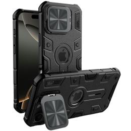 NILLKIN NILLKIN iPhone 16 Pro Max Skal MagSafe CamShield Armor Svart - Teknikhallen.se