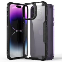  iPhone 16 Pro Skal Hybrid Transparent / Svart - Teknikhallen.se