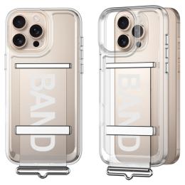 GKK GKK iPhone 16 Pro Skal Med Strap Transparent / Silver - Teknikhallen.se