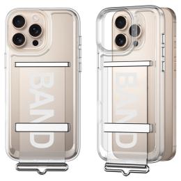 GKK GKK iPhone 16 Pro Max Skal Med Strap Transparent / Silver - Teknikhallen.se