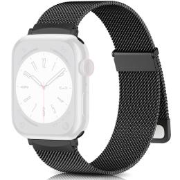  Apple Watch 38/40/41/42 mm Armband Milanese Loop Svart - Teknikhallen.se
