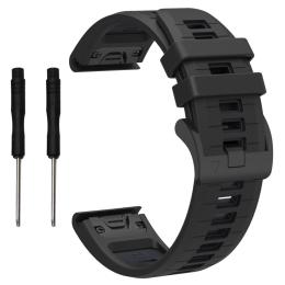  Garmin Fenix 22 mm Armband Quick Release Silikon Svart - Teknikhallen.se