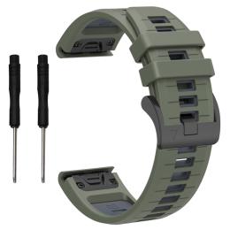  Garmin Fenix 22 mm Armband Quick Release Silikon Grön - Teknikhallen.se
