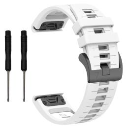  Garmin Fenix 26 mm Armband Quick Release Silikon Vit - Teknikhallen.se