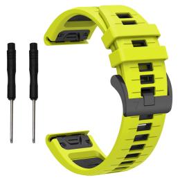  Garmin Fenix 26 mm Armband Quick Release Silikon Grön - Teknikhallen.se