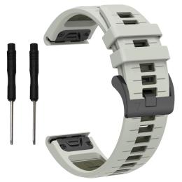  Garmin Fenix 26 mm Armband Quick Release Silikon Grå - Teknikhallen.se