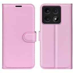  Xiaomi 14T Pro Fodral Litchi Läder Ljus Rosa - Teknikhallen.se