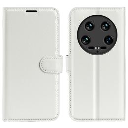  Xiaomi 14 Ultra Fodral Litchi Läder Vit - Teknikhallen.se