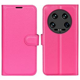  Xiaomi 14 Ultra Fodral Litchi Läder Rosa - Teknikhallen.se