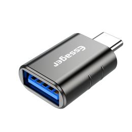 ESSAGER ESSAGER USB-A Hona - USB-C Hane Adapter Svart - Teknikhallen.se