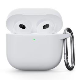  AirPods 4 Skal Med Krok Silikon Vit - Teknikhallen.se