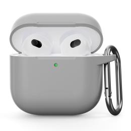  AirPods 4 Skal Med Krok Silikon Ljus Grå - Teknikhallen.se