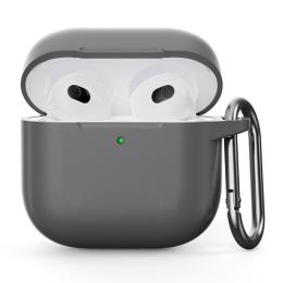  AirPods 4 Skal Med Krok Silikon Grå - Teknikhallen.se