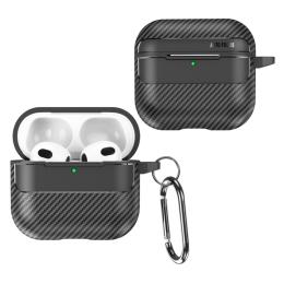  AirPods 4 Skal Med Krok TPU Kolfiber Textur Svart - Teknikhallen.se