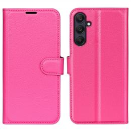  Samsung Galaxy A16 / A26 5G Fodral Litchi Läder Textur Rosa - Teknikhallen.se