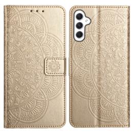  Samsung Galaxy A16 / A26 5G Fodral Mandala Läder Guld - Teknikhallen.se