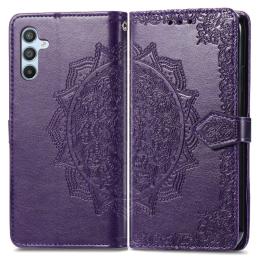  Samsung Galaxy A36 5G/A56 5G Fodral Mandala Läder Lila - Teknikhallen.se