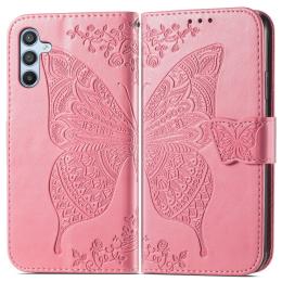  Samsung Galaxy A36 5G / A56 5G Fodral Fjäril Tryck Rosa - Teknikhallen.se