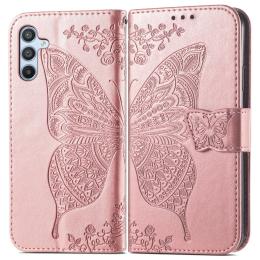  Samsung Galaxy A36 5G / A56 5G Fodral Fjäril Tryck Roséguld - Teknikhallen.se