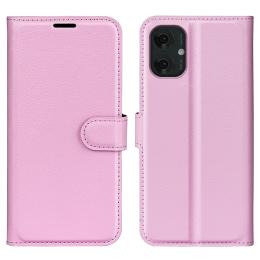  Motorola Moto G55 5G Fodral Litchi Läder Ljus Rosa - Teknikhallen.se