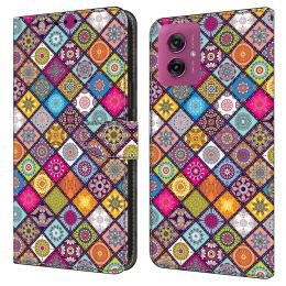  Motorola Moto G55 5G Fodral Läder Mandala Blommor - Teknikhallen.se