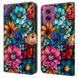  Motorola Moto G55 5G Fodral Läder Blommor - Teknikhallen.se