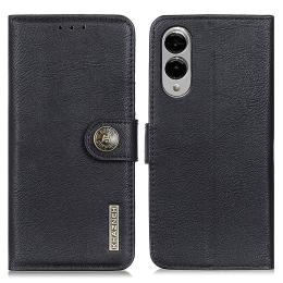 KHAZNEH KHAZNEH Samsung Galaxy S25 Edge Fodral Läder Svart - Teknikhallen.se