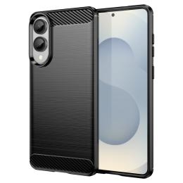  Samsung Galaxy S25 Edge Skal Borstad Stål Svart - Teknikhallen.se