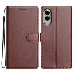  Samsung Galaxy S25 Edge Fodral Läder Brun - Teknikhallen.se