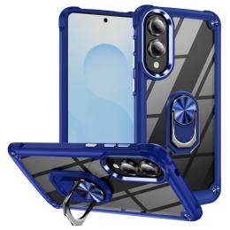  Samsung Galaxy S25 Edge Skal Shockproof Ring Hybrid Blå - Teknikhallen.se