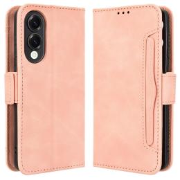  Samsung Galaxy S25 Edge Fodral Med Avtagbart Kortfodral Rosa - Teknikhallen.se