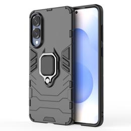  Samsung Galaxy S25 Edge Skal Ring Hybrid Armor Svart - Teknikhallen.se