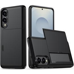  Samsung Galaxy S25 Edge Skal Hybrid Med Kortfack Svart - Teknikhallen.se