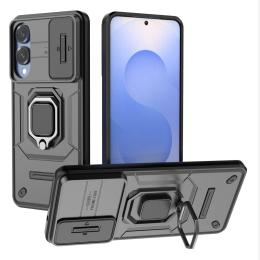  Samsung Galaxy S25 Edge Skal CamShield Ring Hybrid Svart - Teknikhallen.se