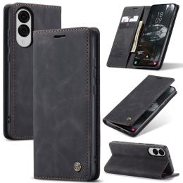 CASEME CASEME Samsung Galaxy S25 Edge Fodral Flip Läder Svart - Teknikhallen.se