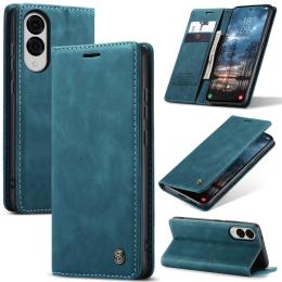 CASEME CASEME Samsung Galaxy S25 Edge Fodral Flip Läder Blå - Teknikhallen.se