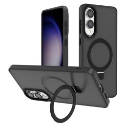  Samsung Galaxy S25 Edge Skal MagSafe Kickstand Svart - Teknikhallen.se